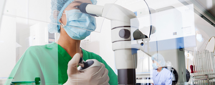man in stem cell lab