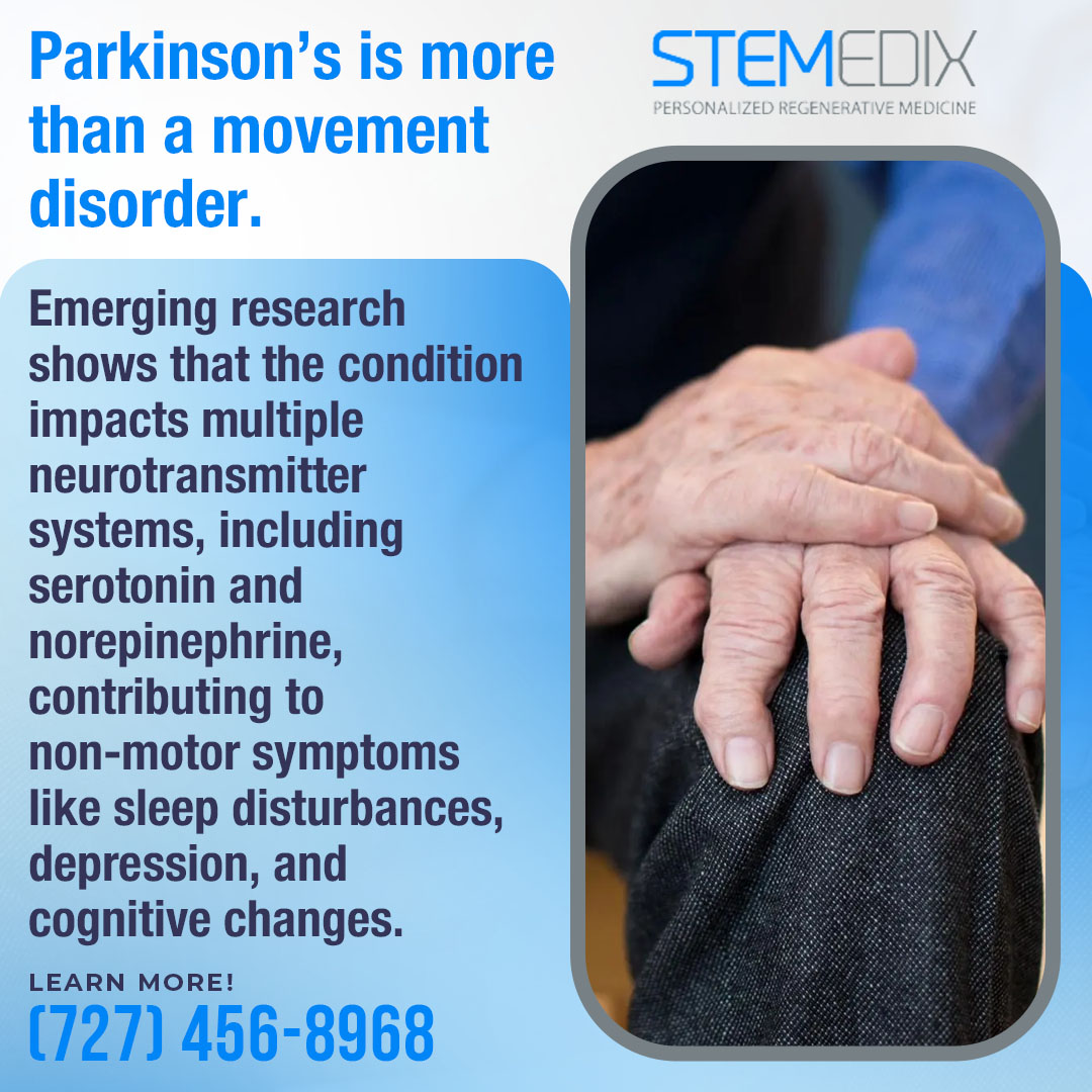 Close-up of an older adult’s hands illustrating Parkinson’s disease and its impact on motor and non-motor neurological functions.